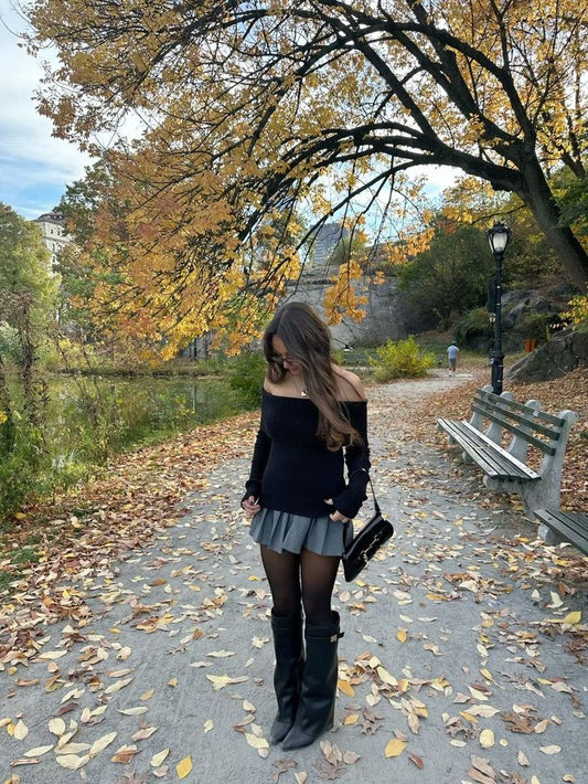 HeatHug Fleece Tights Dark Brown